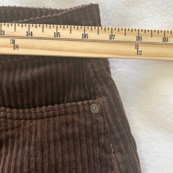 Lands End Corduroy Baggy Pants Womens Wide Leg Hamilton Baggie Y2k 2000s SZ14 - Picture 10 of 13